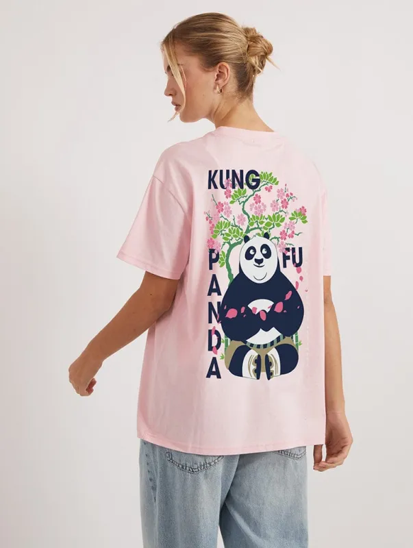 Kung Fu Panda x Skinnydip Cherry Blossom T-Shirt In Pink sold by Skinnydip London