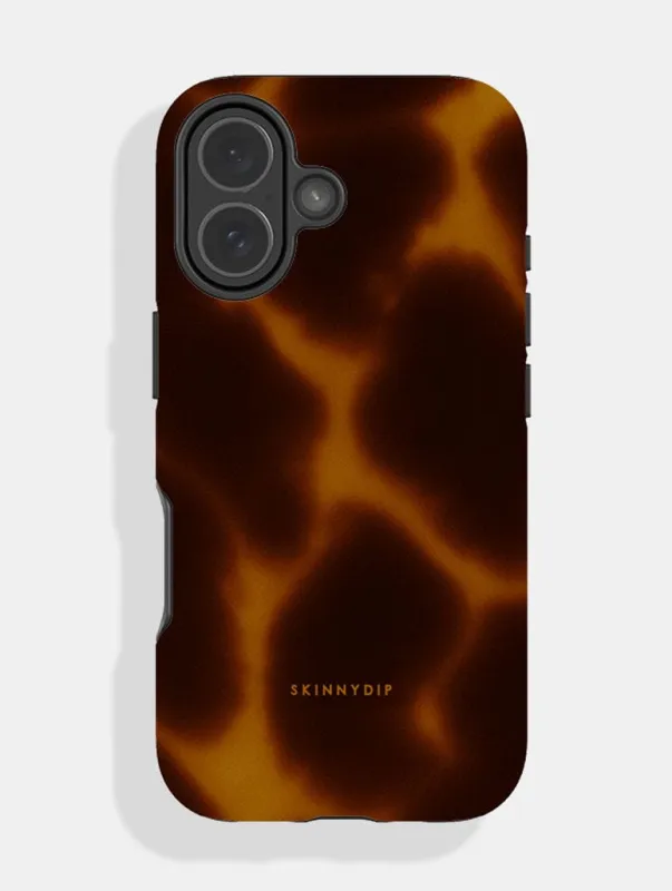 Orange Tortoise Shell Ultra Protective iPhone Case sold by Skinnydip London