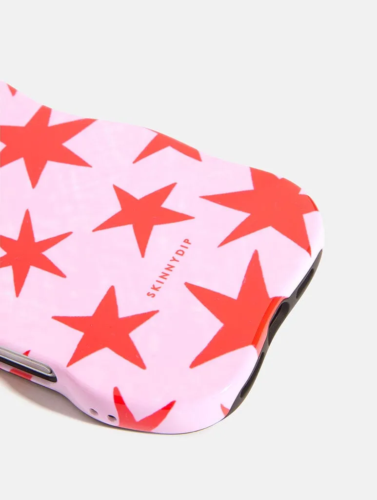 Pink and Red Stars Wiggle Ultra Protective iPhone Case sold by Skinnydip London product image thumbnail 2