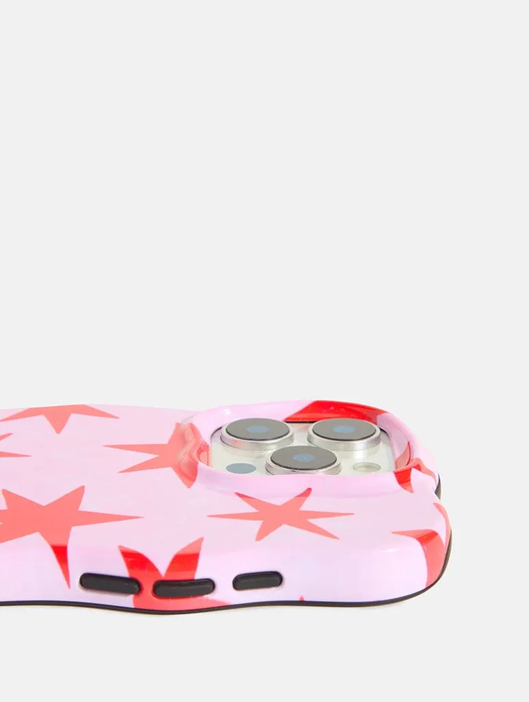 Pink and Red Stars Wiggle Ultra Protective iPhone Case sold by Skinnydip London product image thumbnail 3