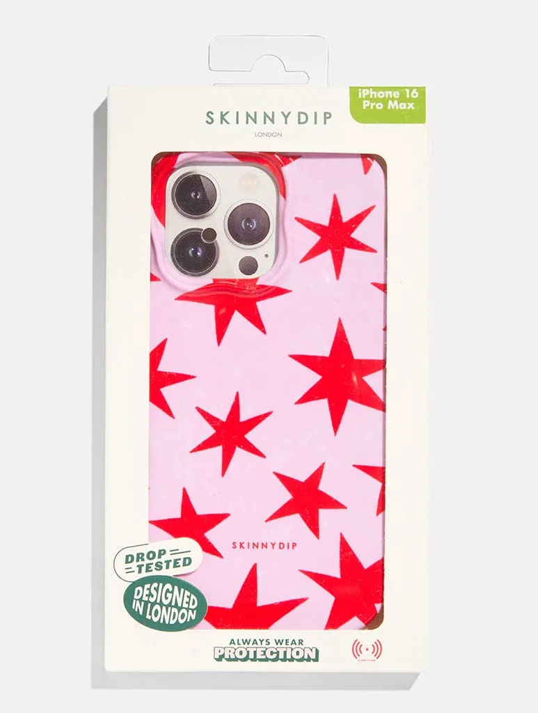 Pink and Red Stars Wiggle Ultra Protective iPhone Case sold by Skinnydip London product image thumbnail 4