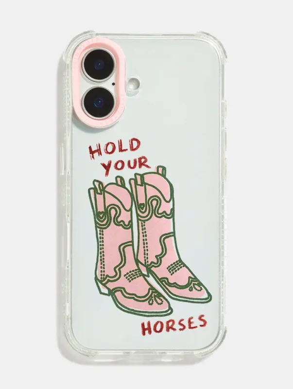 Sun Made Studio x Skinnydip Hold Your Horses Shock iPhone Case made by Skinnydip London