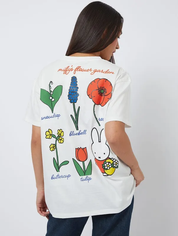 Miffy x Skinnydip Flower Garden T-Shirt sold by Skinnydip London