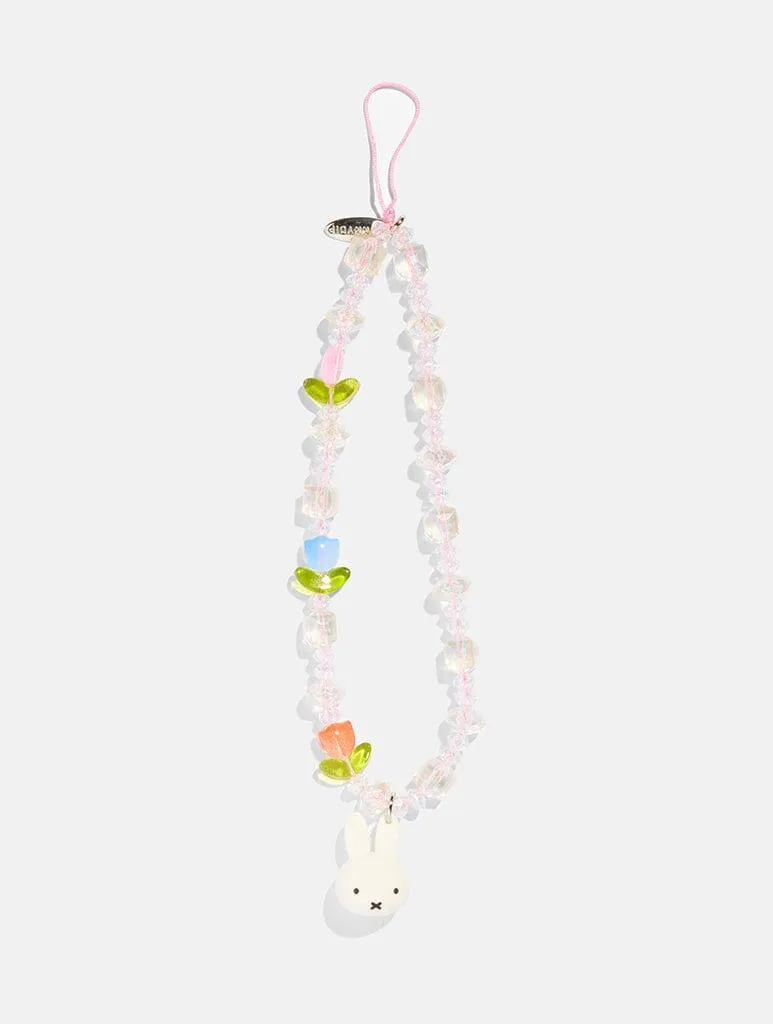 Miffy x Skinnydip Charm Tulip Beaded Strap sold by Skinnydip London