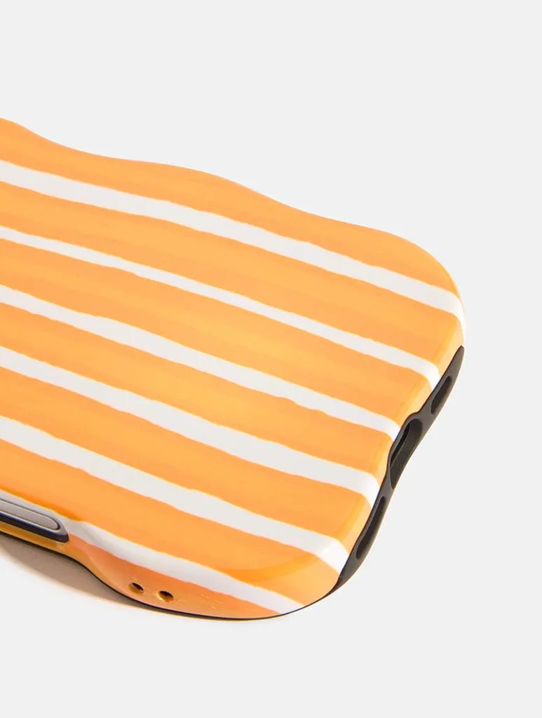 Orange Stripe Ultra Protective iPhone Case sold by Skinnydip London product image thumbnail 2