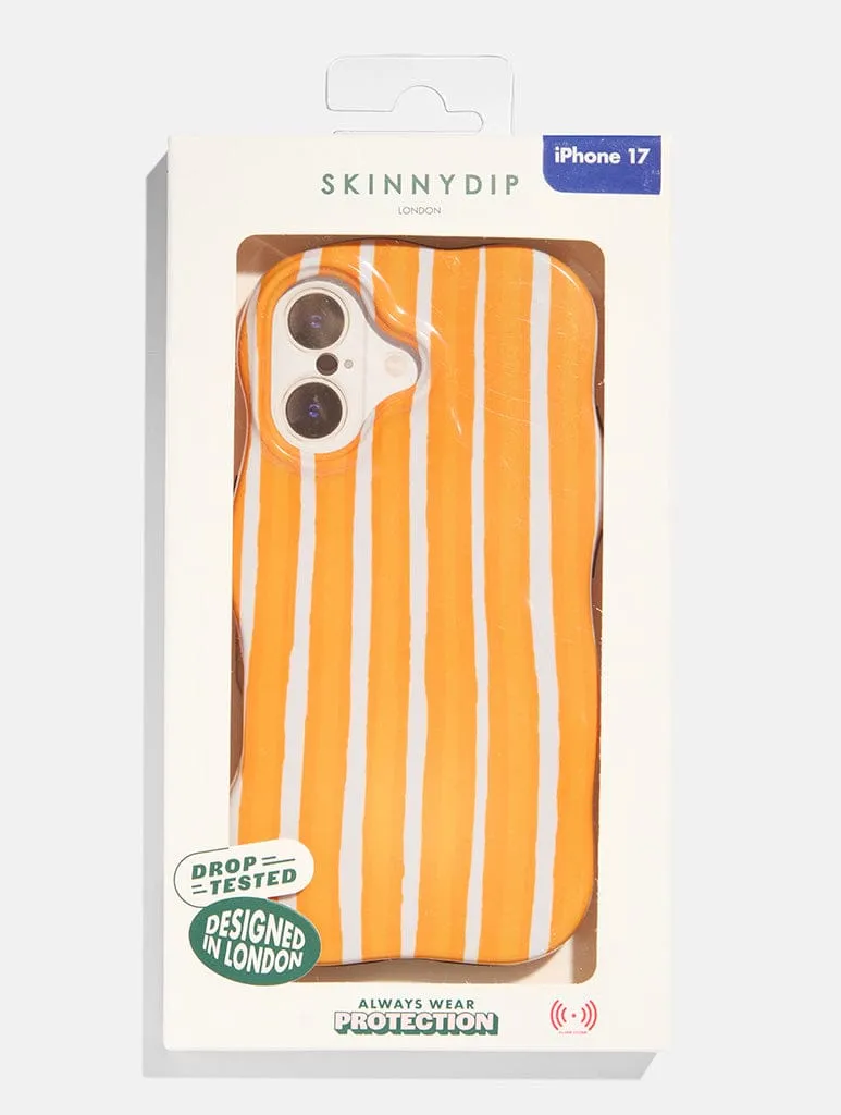 Orange Stripe Ultra Protective iPhone Case sold by Skinnydip London product image thumbnail 4