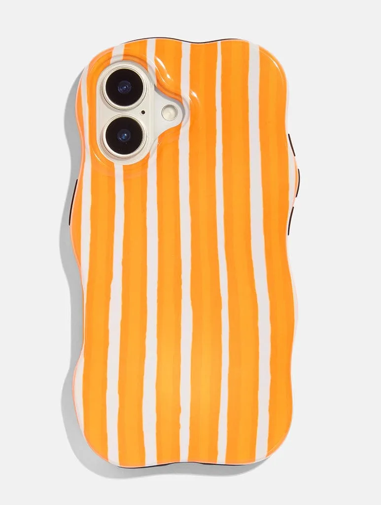 Orange Stripe Ultra Protective iPhone Case sold by Skinnydip London