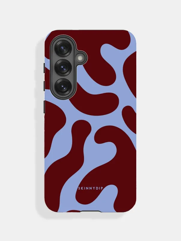Blue and Maroon Pattern Ultra Protective Samsung Case sold by Skinnydip London