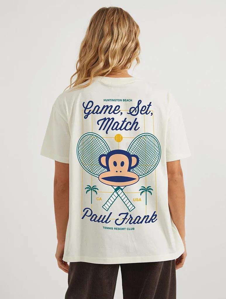 Paul Frank x Skinnydip Game Set Match T-Shirt In White sold by Skinnydip London