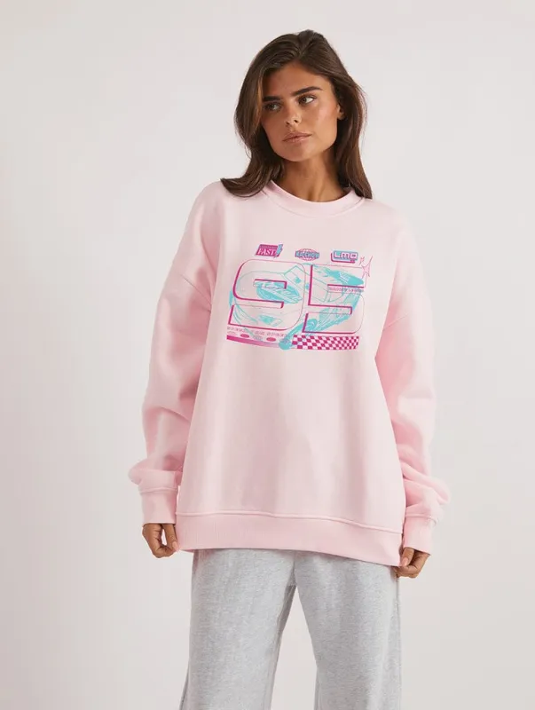 Disney Pixar Cars 95 Sweatshirt In Pink sold by Skinnydip London