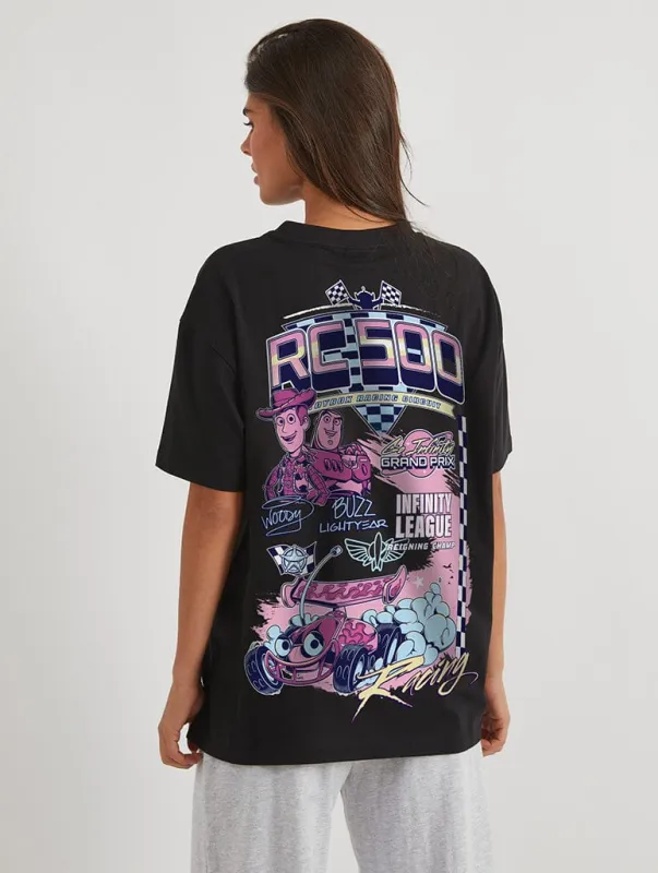 Disney Pixar Toy Story Infinity League Poster T-Shirt In Black sold by Skinnydip London