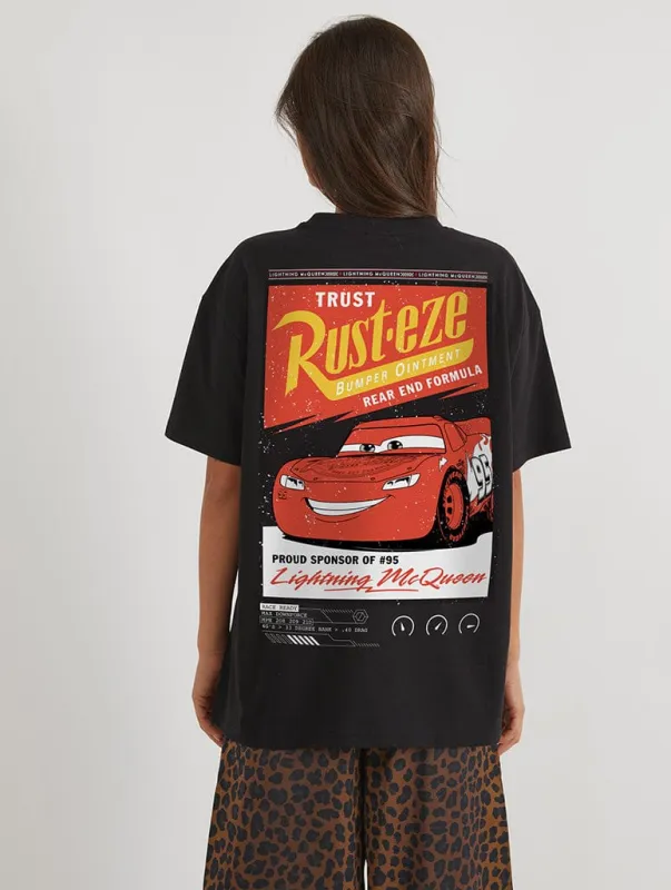 Disney Pixar Cars Rust-eze T-Shirt In Black sold by Skinnydip London