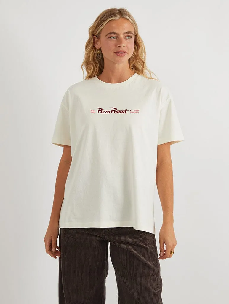 Disney Pixar Aliens Pizza Planet Poster T-Shirt In White sold by Skinnydip London product image thumbnail 2