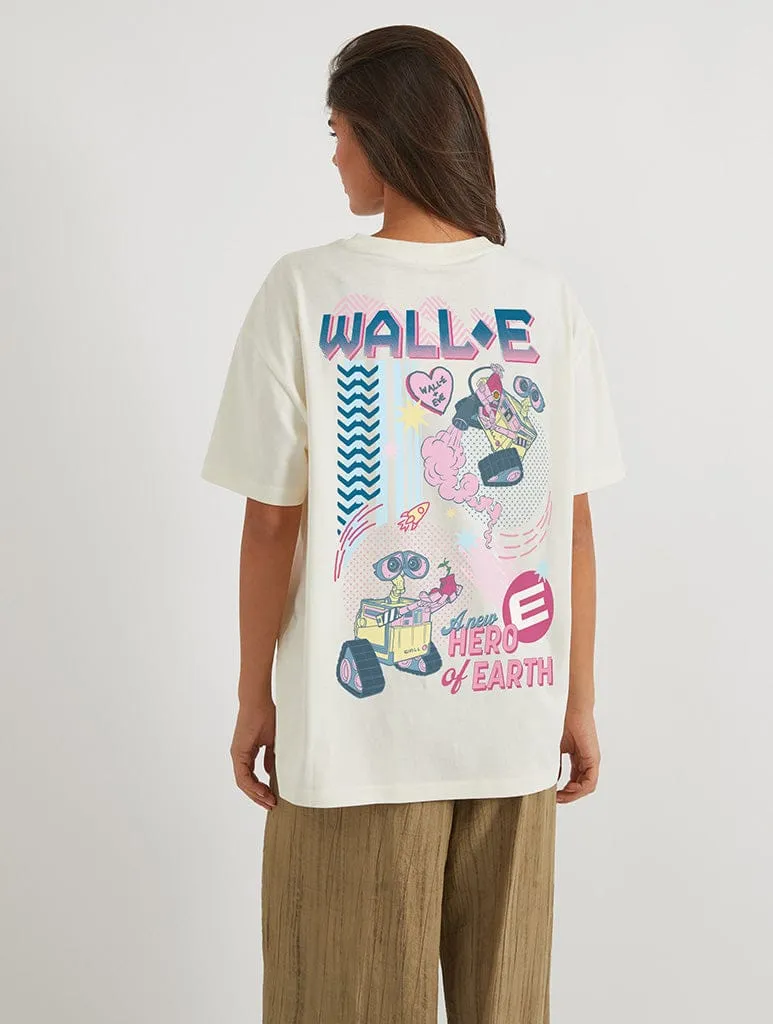 Disney Pixar Wall-E Hero Of Earth T-Shirt In White sold by Skinnydip London