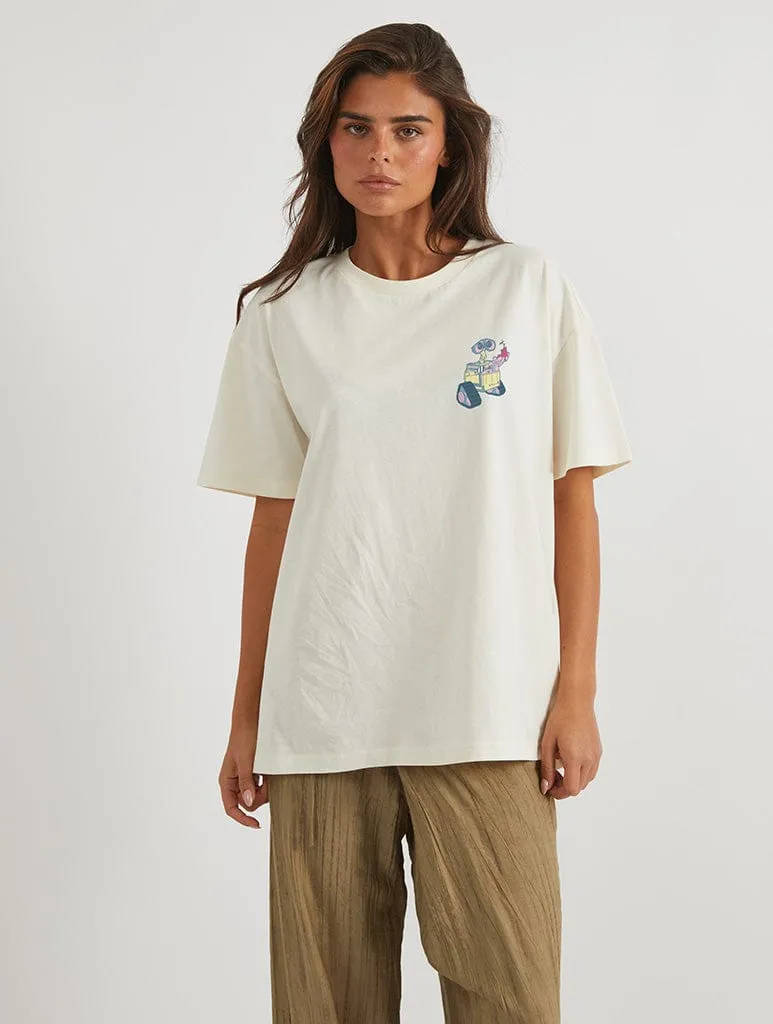 Disney Pixar Wall-E Hero Of Earth T-Shirt In White sold by Skinnydip London product image thumbnail 2