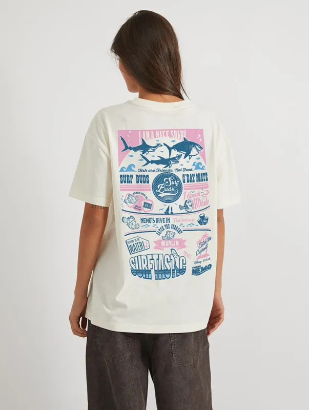 Disney Pixar Finding Nemo Surftastic T-Shirt In White sold by Skinnydip London