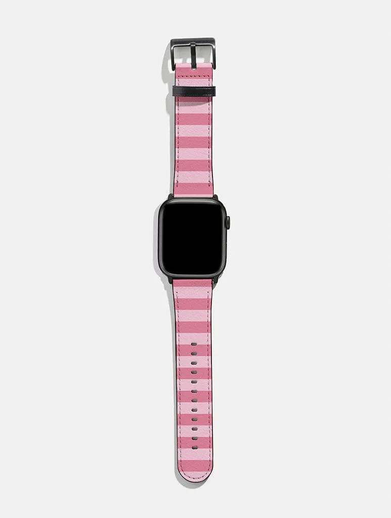 Pink Stripes Apple Watch Strap sold by Skinnydip London