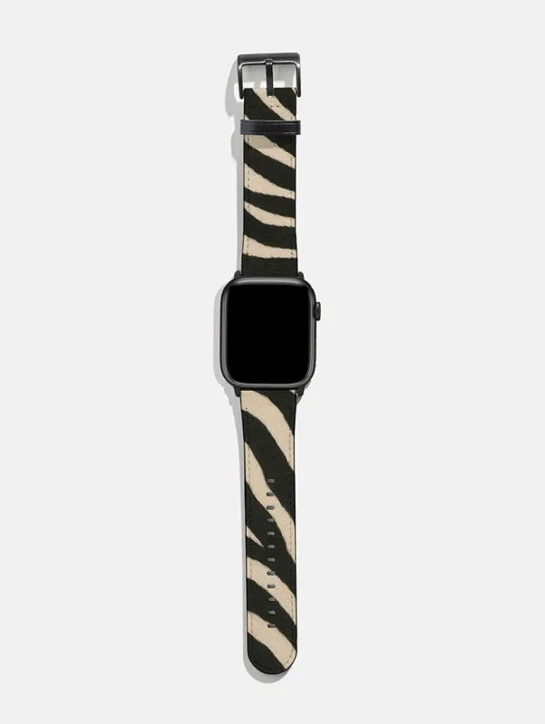 Zebra Print Apple Watch Strap made by Skinnydip London