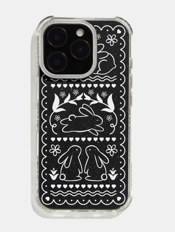White Lace Bunnies Shock iPhone Case sold by Skinnydip London