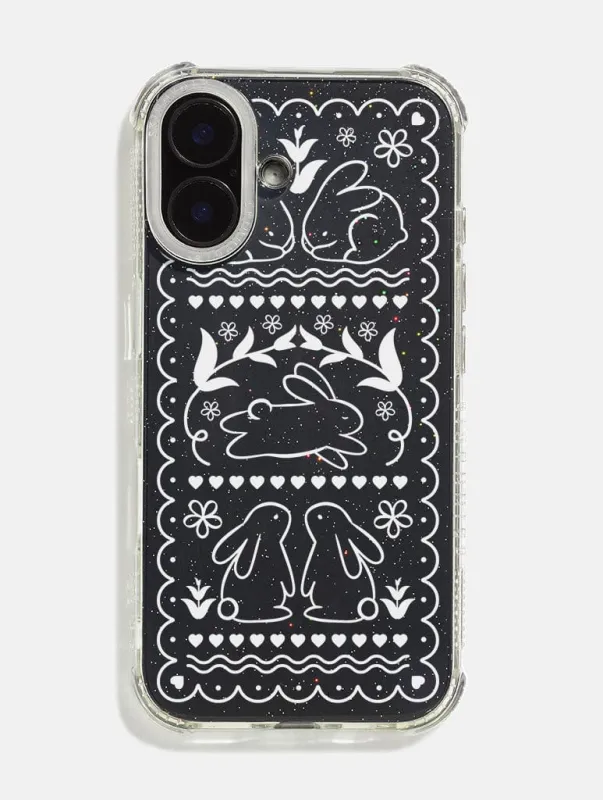 White Lace Bunnies Shock iPhone Case sold by Skinnydip London