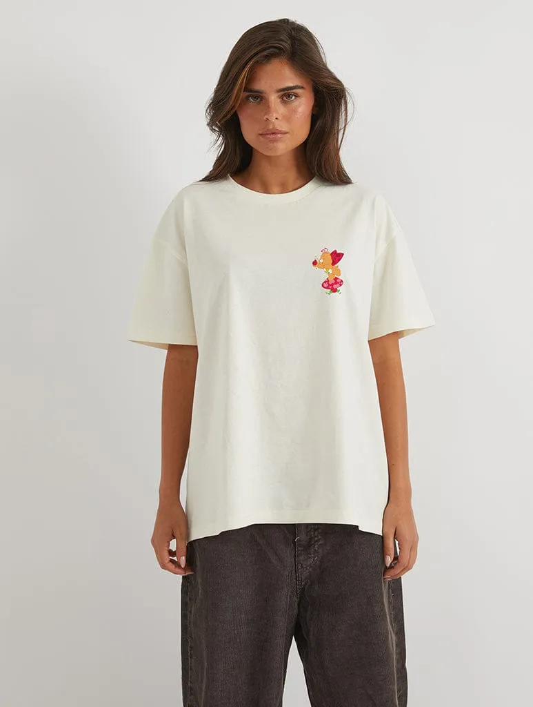 Care Bears x Skinnydip Spring Animals T-Shirt In White sold by Skinnydip London product image thumbnail 2