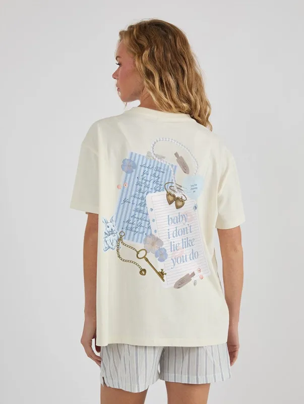 Bittersweet T-Shirt In White sold by Skinnydip London