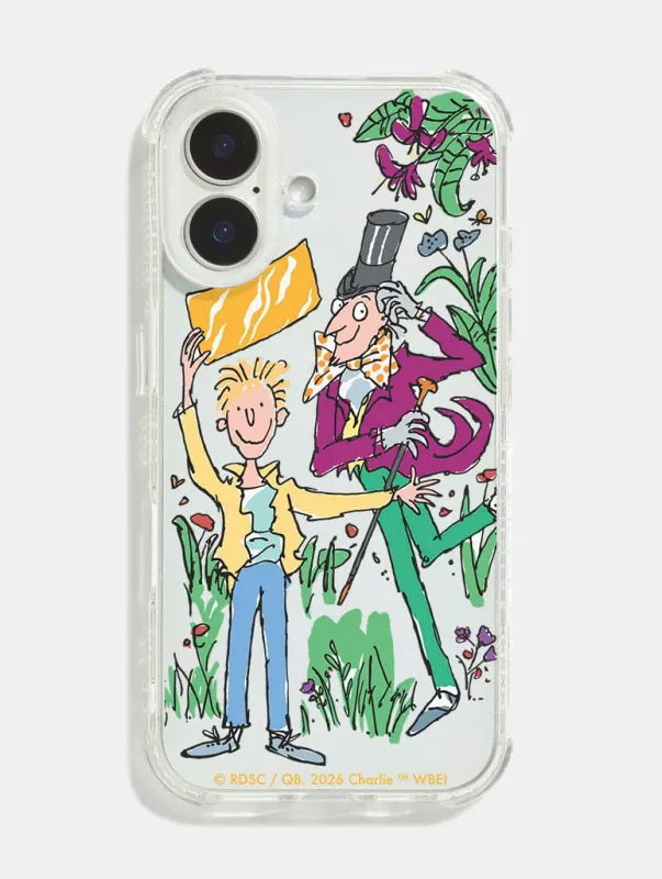 Roald Dahl x Skinnydip Charlie And The Chocolate Factory Golden Ticket Shock iPhone Case sold by Skinnydip London