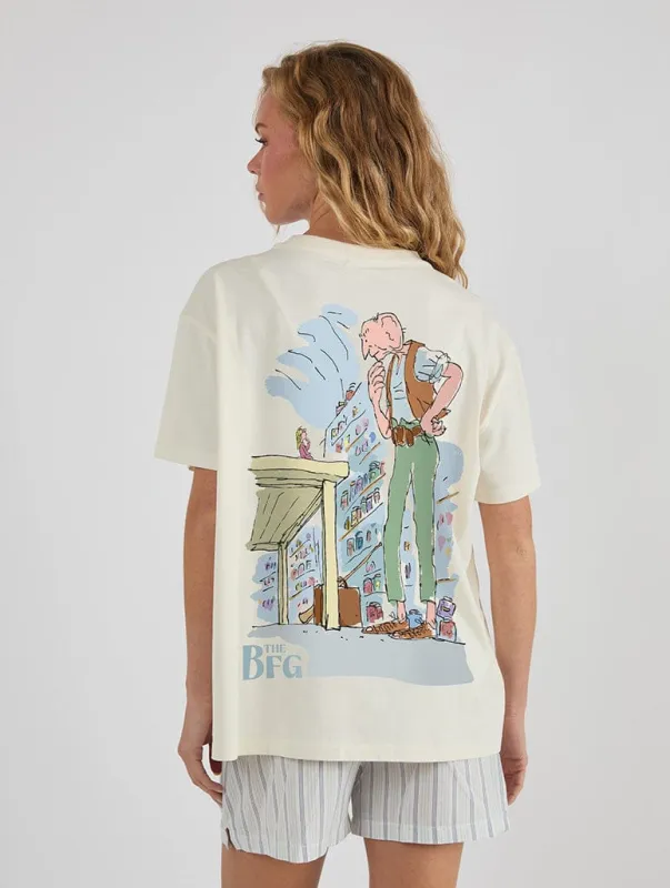 Roald Dahl x Skinnydip The BFG Poster T-Shirt In White sold by Skinnydip London