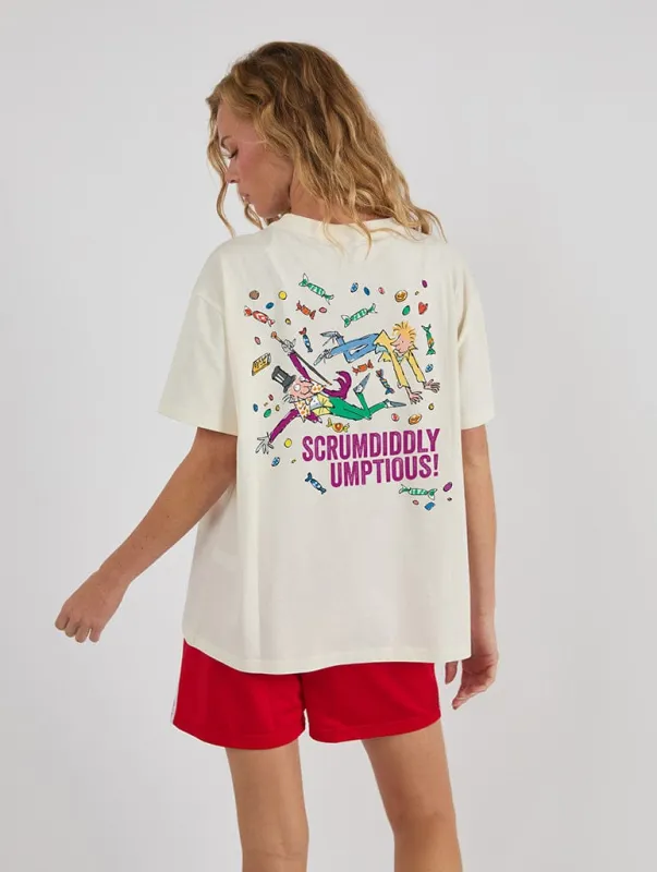 Roald Dahl x Skinnydip Charlie And The Chocolate Factory Willy Wonka T-Shirt In White sold by Skinnydip London