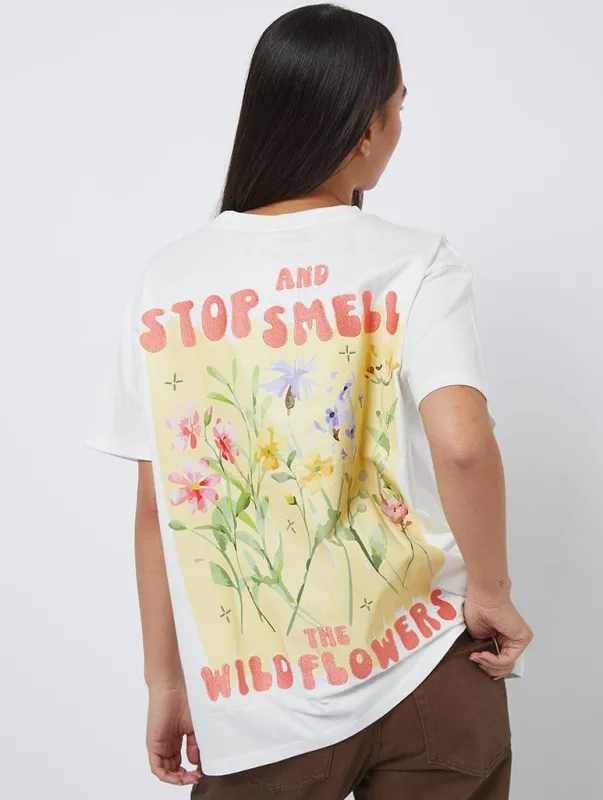 Stop And Smell The Flowers T-Shirt sold by Skinnydip London