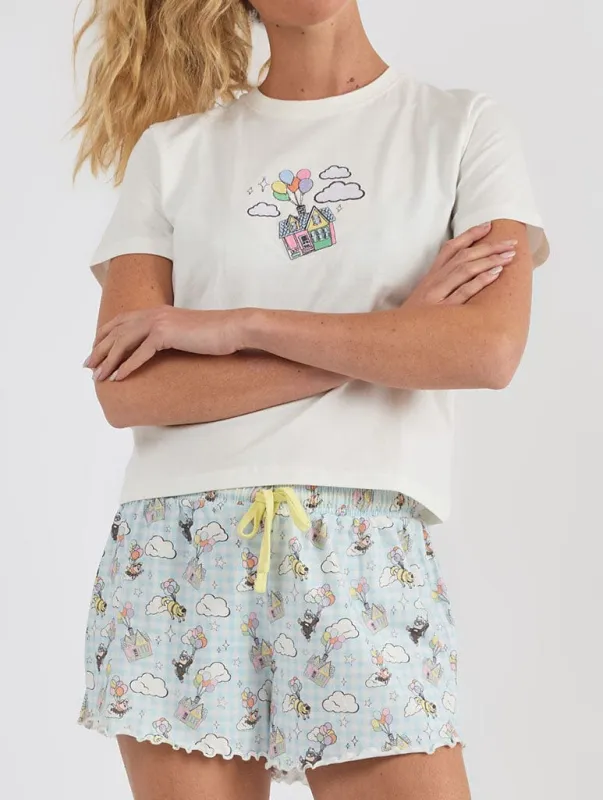Disney Up Gingham Pyjama Shorts Set sold by Skinnydip London