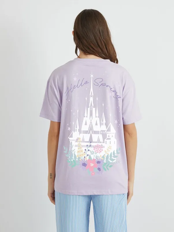 Disney Hello Spring T-Shirt In Lilac sold by Skinnydip London