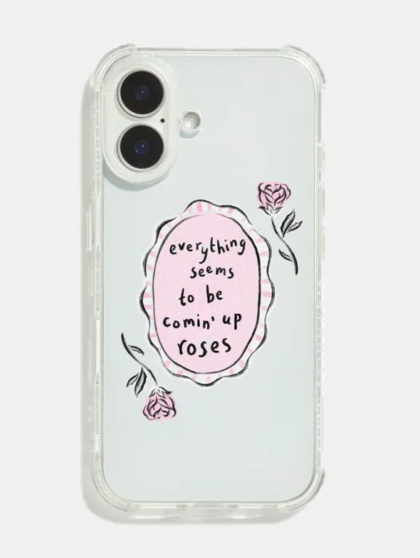 Everything Seems To Be Comin' Up Roses Shock iPhone Case made by Skinnydip London