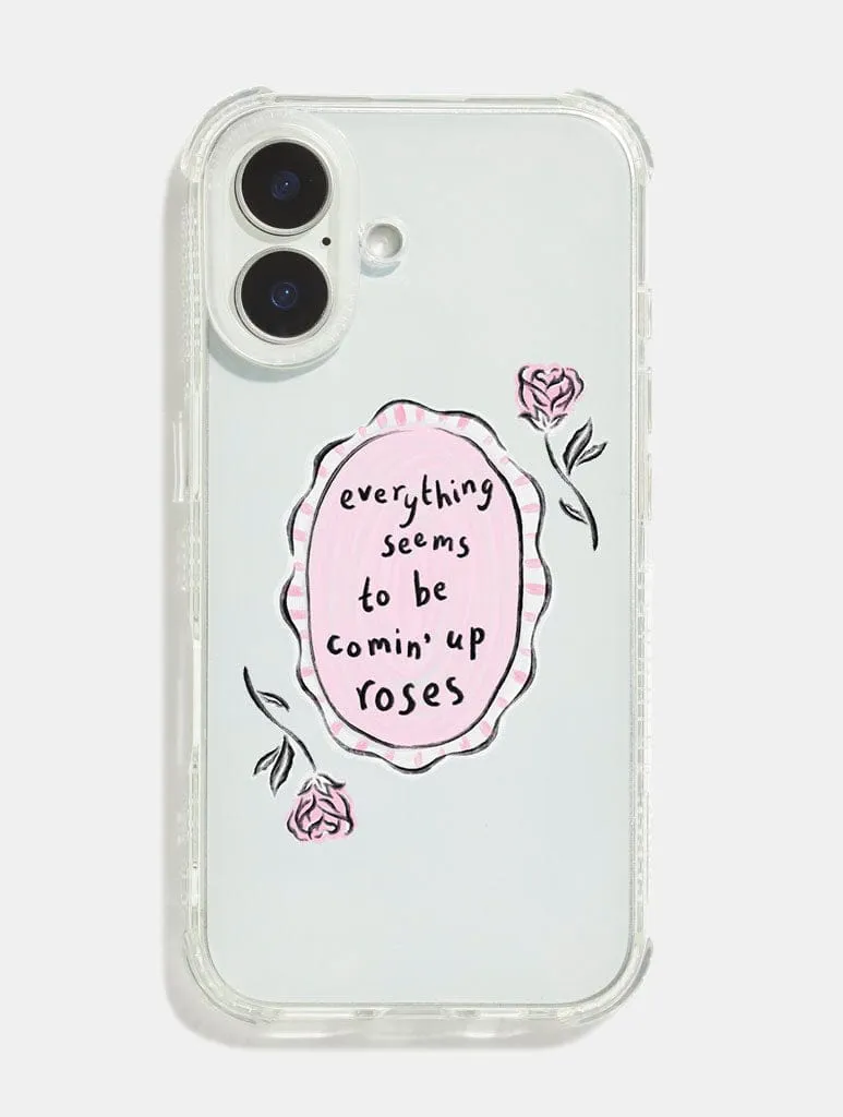 Everything Seems To Be Comin' Up Roses Shock iPhone Case sold by Skinnydip London