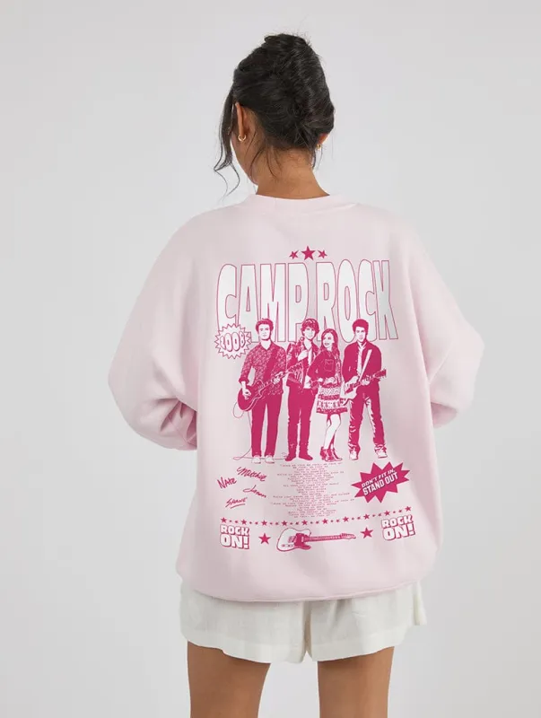 Disney Camp Rock Rock On Band Sweatshirt In Pink made by Skinnydip London