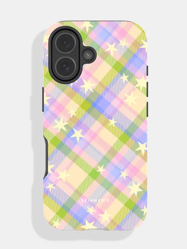 Starry Tartan Spring Spirit Ultra Protective iPhone Case made by Skinnydip London