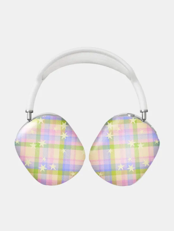 Starry Tartan Spring AirPods Max Case in Gloss made by Skinnydip London