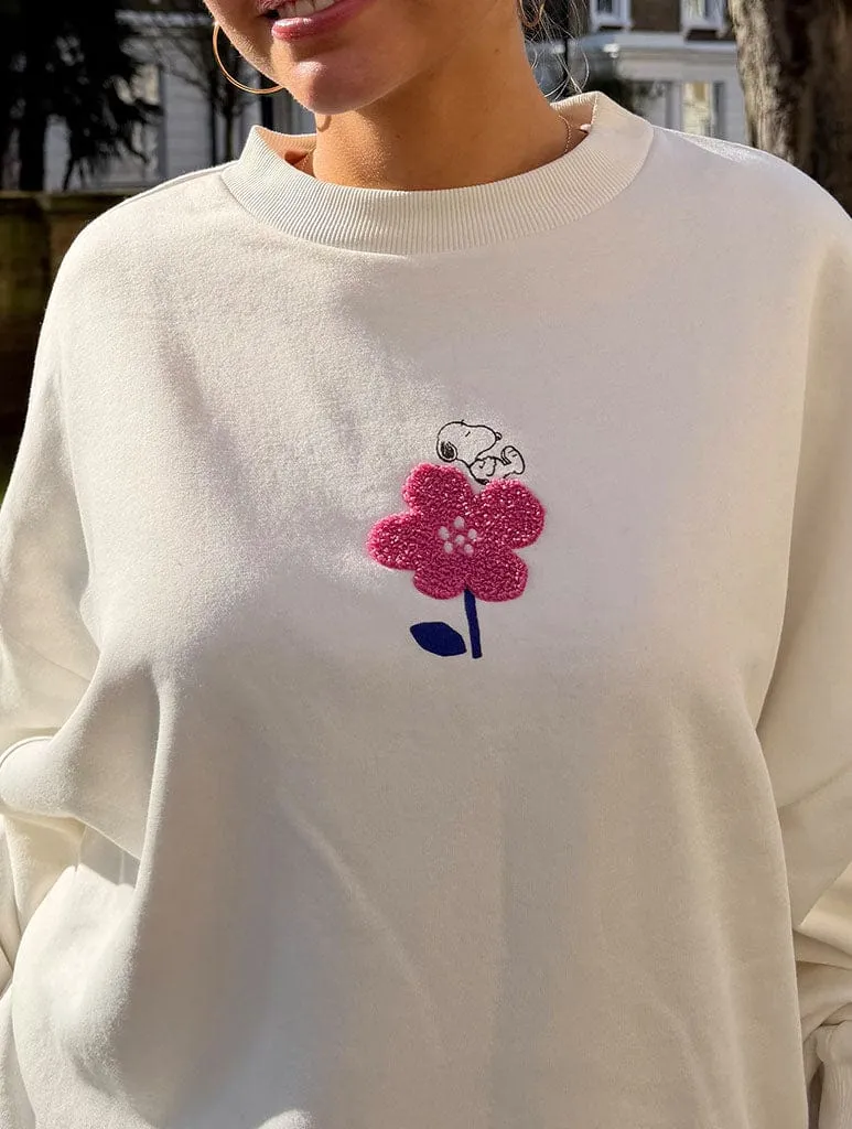 Peanuts x Skinnydip Snoopy Flower Ecru Sweatshirt sold by Skinnydip London product image thumbnail 3