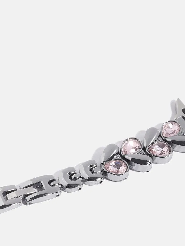 Chain Link With Pink Gem Watch Strap sold by Skinnydip London product image thumbnail 3