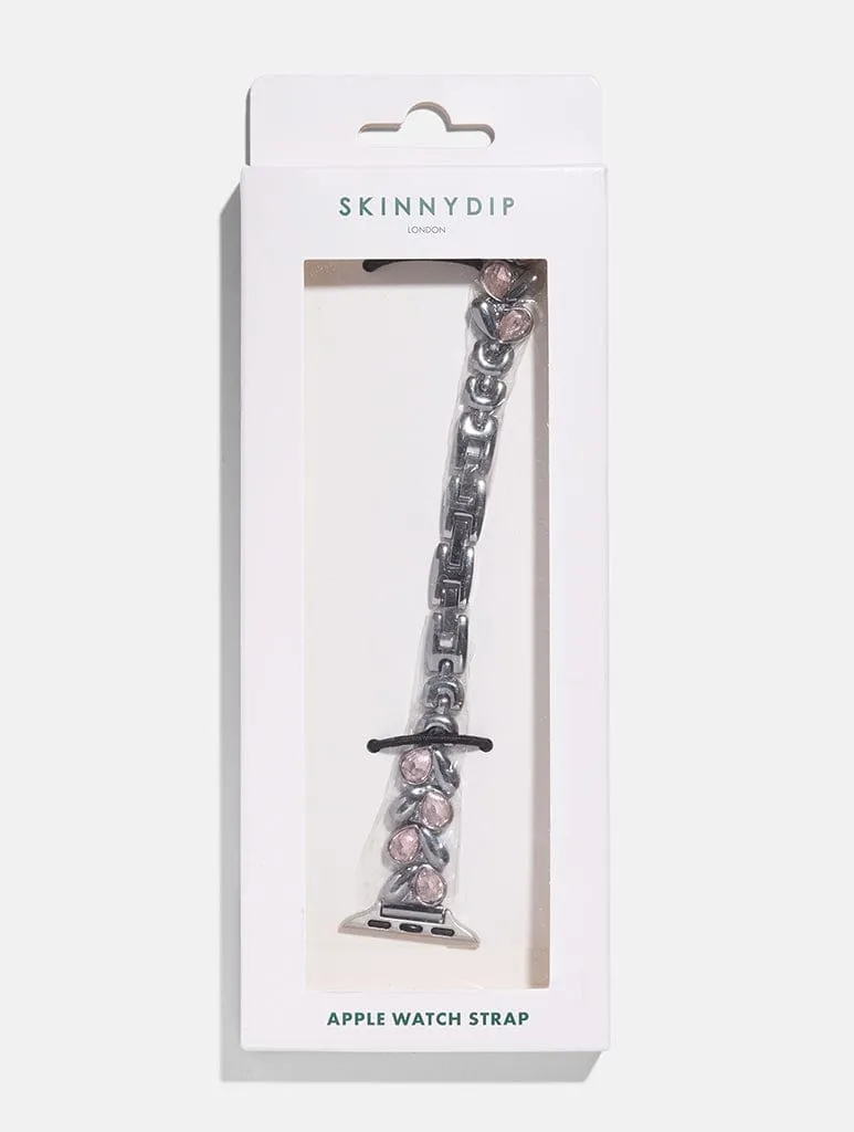 Chain Link With Pink Gem Watch Strap sold by Skinnydip London product image thumbnail 4