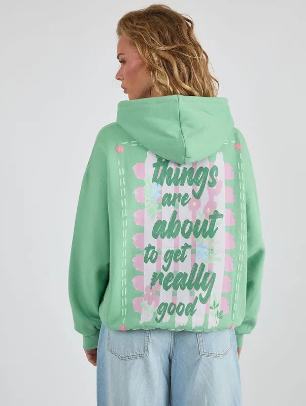 Things Are About To Get Really Good Hoodie made by Skinnydip London