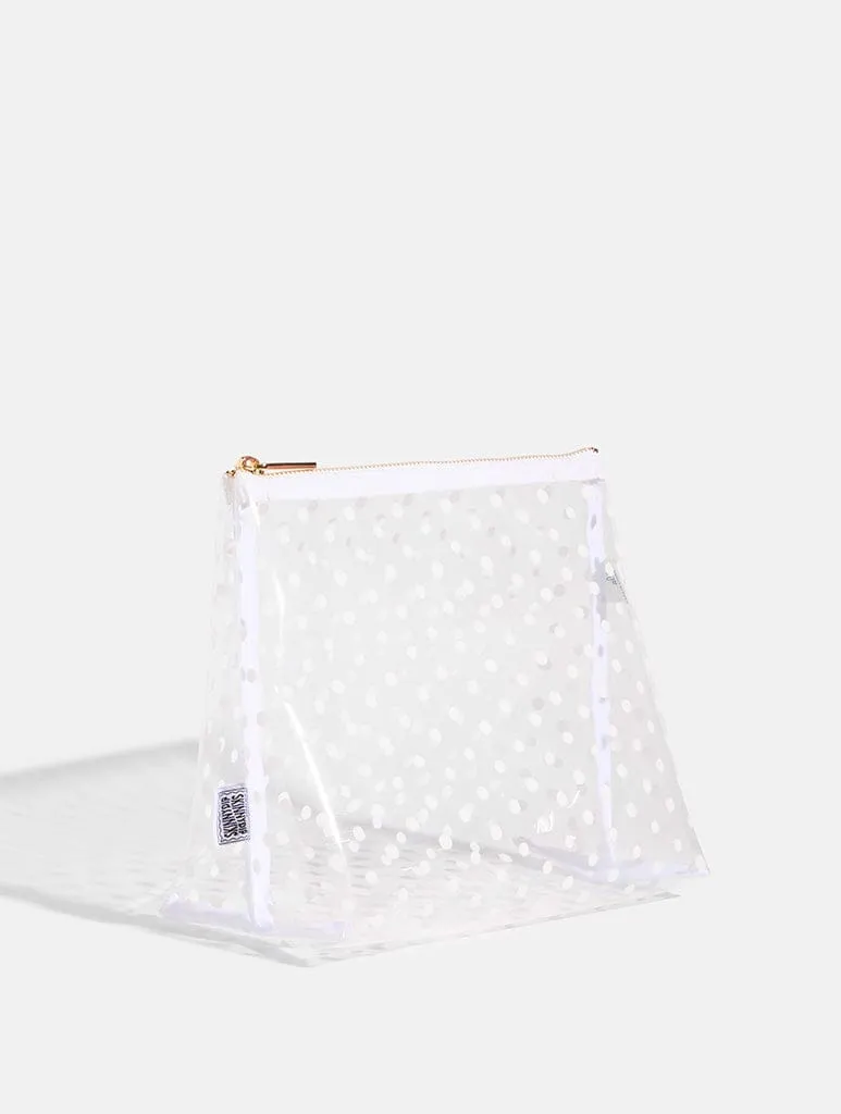 White Polka Dot Wash Bag sold by Skinnydip London product image thumbnail 3