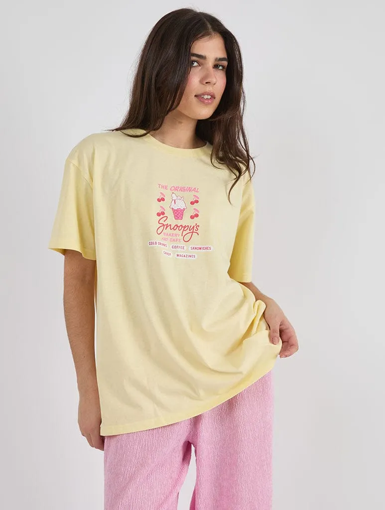 Peanuts x Skinnydip Snoopy Cafe Poster T-Shirt sold by Skinnydip London product image thumbnail 2
