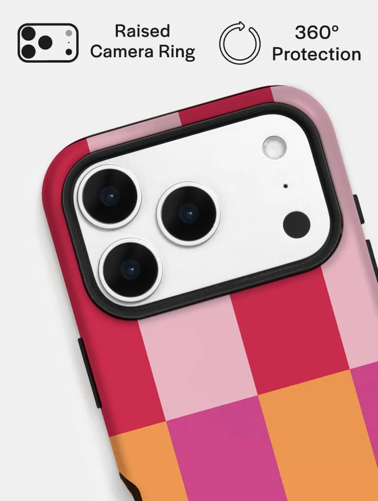 Splice Stripes Red Orange Pink Ultra Protective iPhone Case sold by Skinnydip London product image thumbnail 4