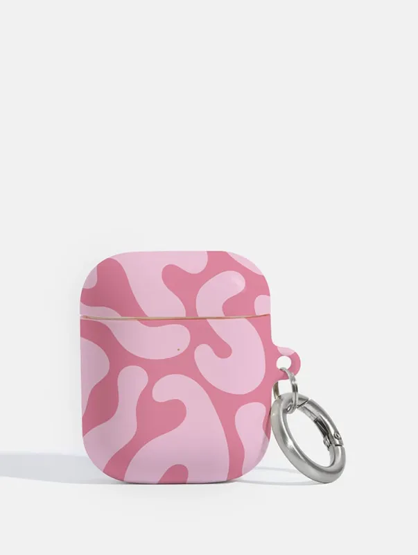Pink Pattern AirPods Case made by Skinnydip London