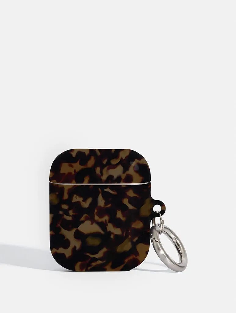 Dark Tortoise Shell AirPods Case sold by Skinnydip London