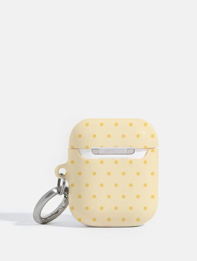Butter Yellow Mini Dots AirPods Case sold by Skinnydip London product image thumbnail 2