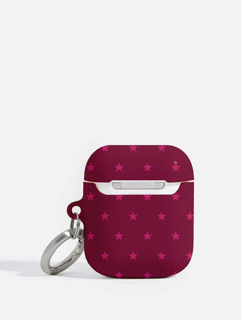 Mini Star Burgundy AirPods Case sold by Skinnydip London product image thumbnail 2
