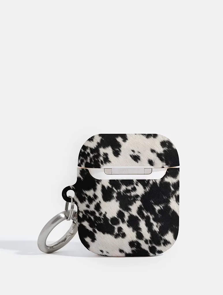 Cow Print Black And White AirPods Case sold by Skinnydip London product image thumbnail 2