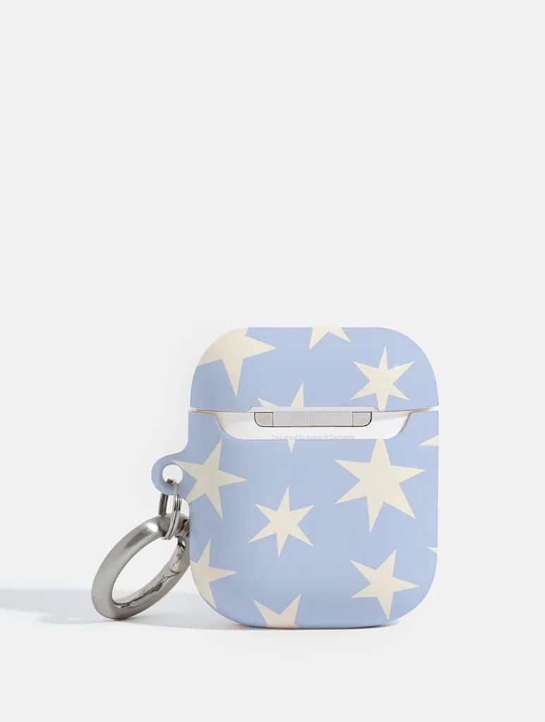 Blue And Cream Ditsy Stars AirPods Case sold by Skinnydip London product image thumbnail 2
